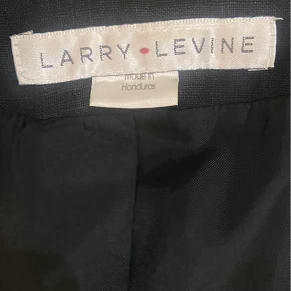 Vintage Larry Levine 100% linen navy single button lined jacket size 6 - Picture 10 of 10